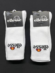 Ellesse Men's Cushioned White Crew Sport Socks 男裝 白襪 運動襪 長襪 (Size: M &amp; L 中碼 大碼) (包平郵 Free local mail)