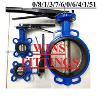 Butterfly Valve IRON 2-1/2" LEVER DUCTILE IRON Butterfly 2.5 inch DI PN16 disc SS stainless DN 65 in