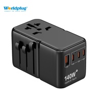 New PD140W Fast Charging Adapter Socket for International Travel, Universal Charger Socket, US Stand