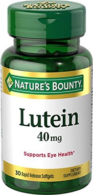 Nature's Bounty Lutein Pills, Eye Health Supplements and Vitamins, Support Vision Health, 40 mg, 30 