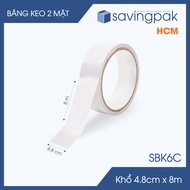 SBK6C - Combo of 6 rolls of super sticky double-sided tape - Size 4.8cm x 8m - Double-sided tape -S.
