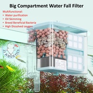 YEE Nepall Big Compartmen Multi functional Hanging Filter Water Fall Filter w Skimmer Aquarium Fish Tank Grease Remove