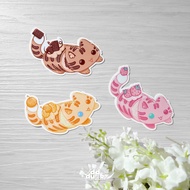 Cat Roll Sticker | PP Sticker Material | Waterproof | Cute Cat Roll Sticker | Chocolate | Strawberry