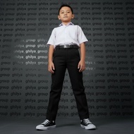 Black elementary school pants, black elementary school pants, black slippery pants, shiny black pant