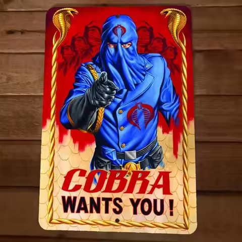 Wants You GI Joe Commander Metal Wall Sign