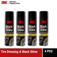 3M™ Black and Shine 440 ml  4 ขวด ผลิตภัณฑ์ทำความสะอาดและเคลือบเงายางรถยนต์ชนิดโฟม
