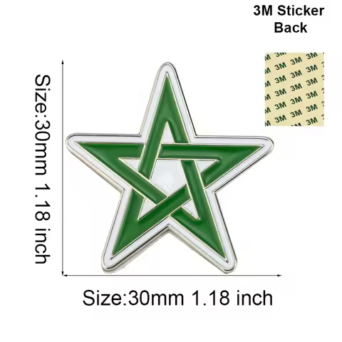Morocco Star Mobile Phone 3M Sticker Badge Metal Pin Broooches Pins