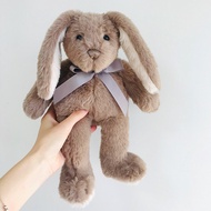 ตุ๊กตากระต่ายหูยาวของเล่นเด็กตุ๊กตากระต่ายน่ารักตุ๊กตาสัตว์จำลองของเล่นนอนสำหรับทารก
