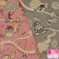 カワグチミヤコ 不思議の国のアリスの世界 綿麻キャンバス  MIYAKO KAWAGUCHI 生地 布 MY-072CL 数量3(30cm)から10cm単位