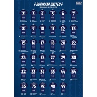 FLEX Products Only For Rolling Numbers 2025/26 Buriram Shirts NUMBER & NAME 2025/26