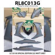 Cover Set YAMAHA LC135 V8 Rapido SPECIAL EDITION (22) Matt Grey Accessories Motor LCV8 Coverset Kela