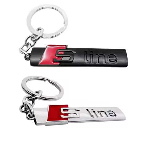Car Key Chain Ring Auto Emblem Keyring Accessories for Audi Sline A4L A6L A4 A3 A6 A7 A8 A5 B8 B5 Q5