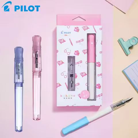 PILOT KaKuno Smile Face Fountain Pen FKA-1SR With Con-40 Converter Writing Smooth Stationery School 