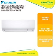 DAIKIN AIRCOND 1HP,R32,INVERTER,FTKF25B-LF