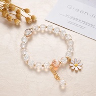 Fashion Crystal Daisy Tassel Flower Bracelet Bracelet Womens Girls Jewelry Gift Ideas For Women Christmas Gift Ideas