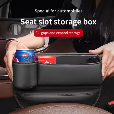Car Seat Gap Organizer Multifunction Storage Box Cup Pocket For Audi A1 A3 A4 A5 A6 A7 A8 B5 B6 B7 C