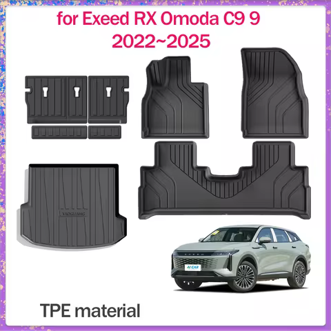 Floor Mat for Exeed RX Omoda C9 9 2022~2025 2023 TPE Foot Interior Liner Waterproof Seats Trunk Pad 