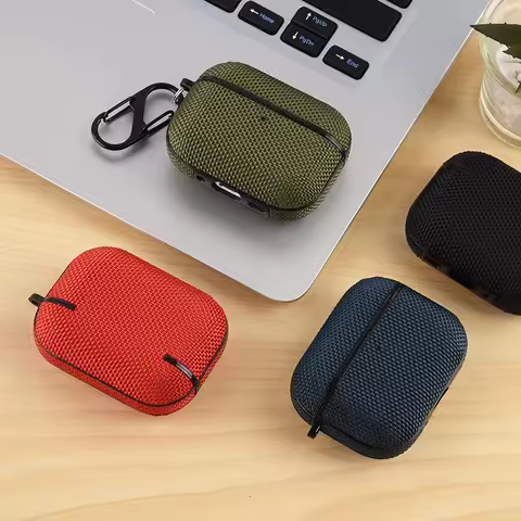 For Apple Airpods Pro 1st 2nd Generation Wireless Bluetooth Earphone Protective Cover Nylon Fabric C
