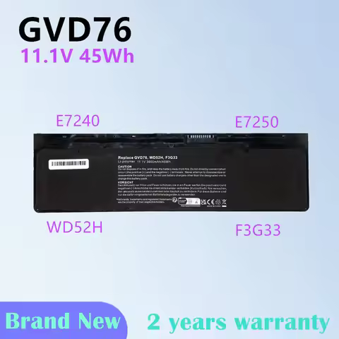 GVD76 Battery For Dell Latitude E7240 E7250 WD52H F3G33 11.1V 45Wh