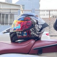 捷凱摩托車大尾翼頭盔全盔可裝藍牙耳機男四季電動車機車騎行安全