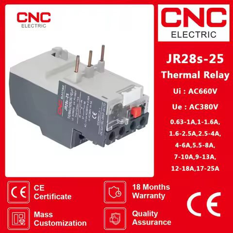 CNC Thermal Relay 50/60Hz 1.6A 2.5A 4A 6A 8A 10A 13A 18A 25A Adjustable Thermal Overload Relay