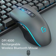 Rechargeable Wireless Bluetooth Mouse Silent Optical Photoelectric Ergonomic Computer 4000 DPI For iPad Mac Tablet Macbook Air Laptop PC Gaming Office