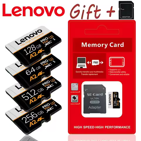 Lenovo High Speed Memory Card 512GB 256GB Class10 512GB 16GB 32GB 64GB 100MB/s UHS-I Flash Micro TF/