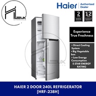 [DELIVERY BY SELLER - READ DESCRIPTION ] 5 STAR ENERGY RATING - HAIER  240L 2 DOOR FRIDGE/REFRIGERATOR [HRF-238H]