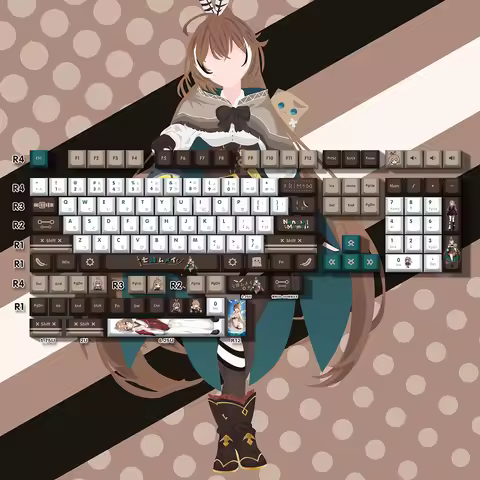 Vtuber Hololive Keycaps 132 Keys Nanashi Mumei Keycaps PBT DYE Sublimation Cherry MX Axis Switch Key