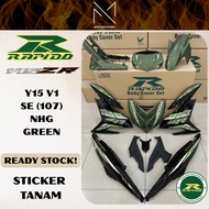 COVERSET Y15 V1/V2 (107) NHG GREEN YAMAHA Y15 RAPIDO COVERSET STICKER TANAM MOTOR COVERSET