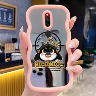 Casing For Xiaomi Redmi 8 Case Cesing Icon Handsome Silicone Pattern Wavy edge Mirror Casing Casing 