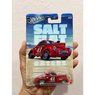 Hot Wheels 1941 Willys 41 Red Salt Flat Racers Mattel Hotwheels Diecast Car