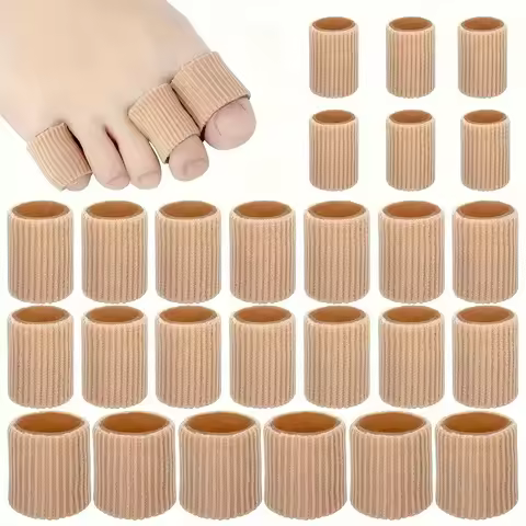 26PCS Toe pad tube covers 3 different sizes of soft gel nylon pad protective covers for blisters on 