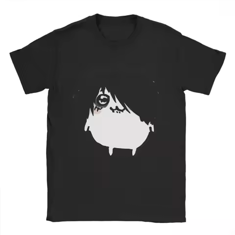 Chikawa Emo T-Shirts for Men Vintage 100% Cotton Tee Shirt Crewneck Short Sleeve T Shirts Summer Clo