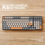 【Worth-Buy】 K6 Mechanical Keyboard 100 Keys Pbt Keycap Type-C 2.4g Bluetooth Wireless 3 Mode Keyboard Rgb Hotswap Gaming Mechanical Keyboard