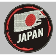 HD-R63 PATCH LOGO JAPAN FLAG ROUND EMBROIDERY ACCESSORIES BET/ EMBLEM