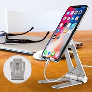 HOTR Foldable Tablet Holder Aluminium Alloy Metal Phone Holder Rotatable Portable Tablet Holder for