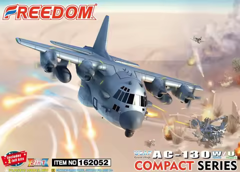 Freedom Model Kit 162052 USAF AC-130W/U Gunship (Compact Series) Assemble Model