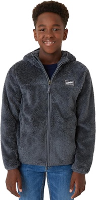 Eddie Bauer Girls' Jacket - Kids' Full Zip Ultra Soft Sherpa Fleece Hoodie Sweatshirt for Boys and Girls (5-20)