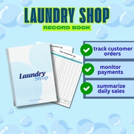 Laundry Shop Record Book – Daily Transaction, Customer Order & Income Tracking Notebook