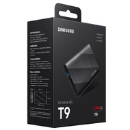 SAMSUNG T9 Portable SSD Black USB 3.2 Gen 2x2 / 1TB / 2TB / 4TB / Up to 2000 MB/s Read
