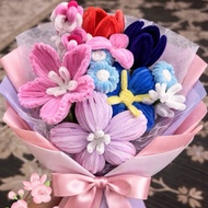 Medium Bouquet | Chenille Fuzzy Flower 7pcs Random