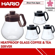 HARIO V60 Range Server & Tea & Coffee Server Heat-Resistant Glass Coffee/Tea Server 360ml/600ml/800m