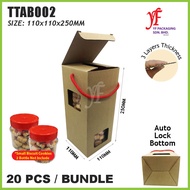 Tuck Top Auto Bottom Box With Handle (20pcs) 110x110x250mm