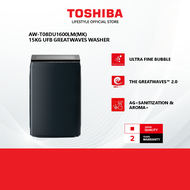 Toshiba AW-T08DU1600LM(MK) 15KG UFB Greatwaves Washer/Mesin Basuh / 洗衣机