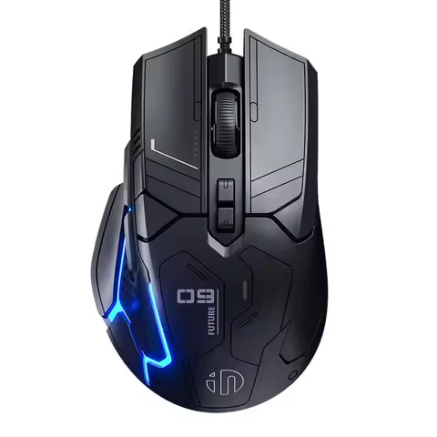Inphic PG9 Wired Gaming Mouse 1000Hz Lightweight RGB Gaming Mouse for Esports Games 200-12800DPI