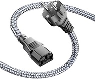 Power Cord 3 Pin 10 m Cold Device Cable Nylon Braided Universal Power Cable (CEE 7/7 to IEC60320 C13
