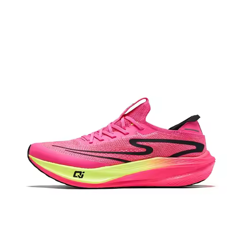 Erke JueChen 3.0 Cushioning Rebound Low top Training Running Shoes Men's Fluorescent Fuchsia Jet Bla