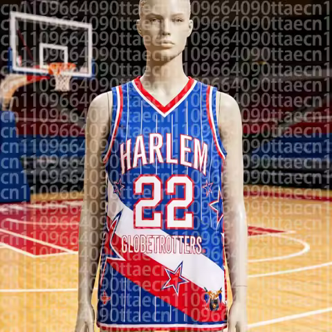 The 100 Year Blue Jersey World Famous Edition Harlem Curly #22 #23 Basketball Jersey Summer Quick-dr