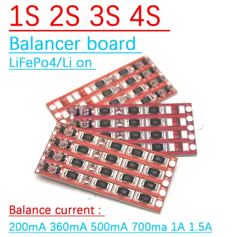 500mA 1A 1.5A Balance Board 1S 2S 3S 4S LiFePo4 Li-ion Lithium Battery Charging BMS Protection Balan